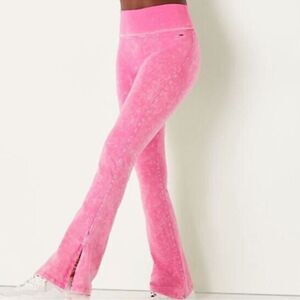 Victoria’s Secret Pink Performance Cotton Foldover Yoga Pants  Ultra pink wash
